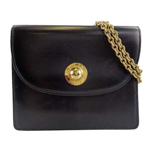 セリーヌ スターボール レザー ブラック ショルダーバッグ