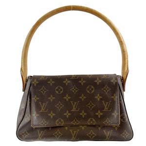 ルイ・ヴィトン モノグラム ミニルーピング ブラウン ハンドバッグ