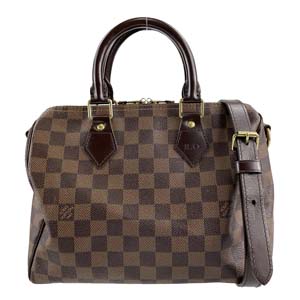 ルイ・ヴィトン ダミエ エベヌ スピーディ バンドリエール25 ブラウン 2WAY ハンドバッグ