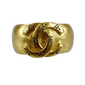 シャネル CCロゴ ゴールドメッキ ゴールド リング