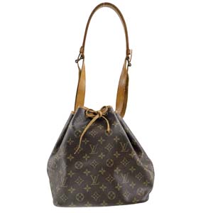 ルイ・ヴィトン モノグラム プチ ノエ ブラウン ショルダーバッグ