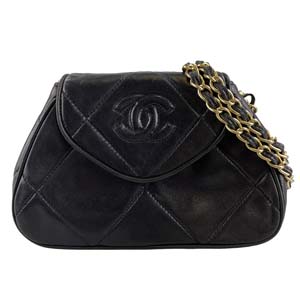 シャネル マトラッセ ラムスキン ブラック ショルダーバッグ