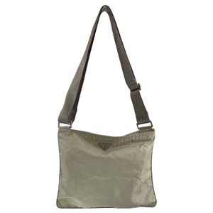 プラダ ナイロン カーキ ショルダーバッグ