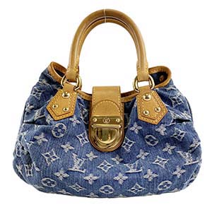 ルイ・ヴィトン モノグラム デニム プリ―ティ ブルー ハンドバッグ