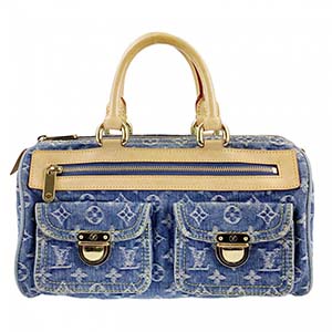 ルイ・ヴィトン モノグラム デニム ネオ スピーディ ブルー ハンドバッグ