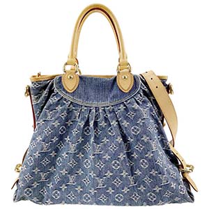 ルイ・ヴィトン モノグラム デニム ネオ カビィGM ブルー 2WAY ハンドバッグ