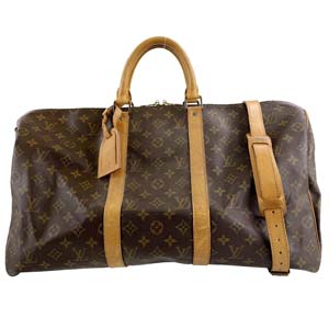 ルイ・ヴィトン モノグラム キーポル バンドリエール50 ブラウン ボストンバッグ