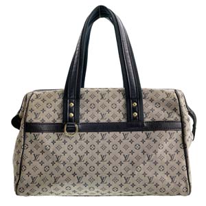 ルイ・ヴィトン モノグラムミニ ジョセフィーヌGM  グレー ネイビー ショルダーバッグ