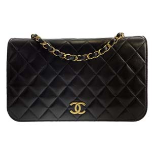 シャネル マトラッセ ラムスキン 23㎝ ブラック ショルダーバッグ