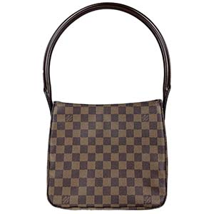 ルイ・ヴィトン ダミエ エベヌ ルーピングMM SPO ブラウン ショルダーバッグ