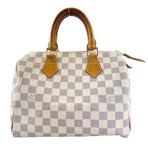 ルイ・ヴィトン ダミエ アズール スピーディ25 ホワイト ハンドバッグ