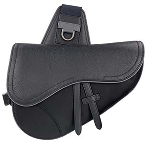 ディオール サドルバッグ DIOR AND SACAI グレインドカーフスキン ブラック ショルダーバッグ