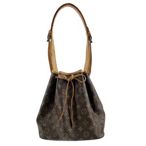 ルイ・ヴィトン モノグラム プチ ノエ ブラウン ショルダーバッグ