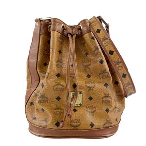 MCM ヴィセトス PVC レザー ブラウン ショルダーバッグ