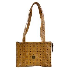 MCM ヴィセトス PVC レザー ブラウン ショルダーバッグ