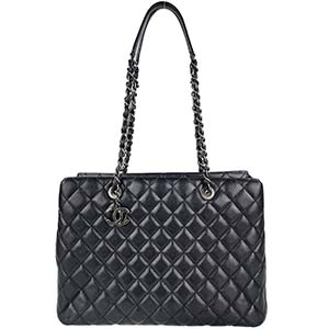 シャネル マトラッセ キャビアスキン ブラック トートバッグ