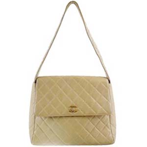 シャネル マトラッセ キャビアスキン ベージュ ショルダーバッグ