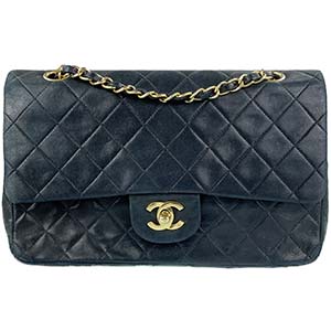 シャネル マトラッセ 25㎝ ラムスキン ブラック ショルダーバッグ