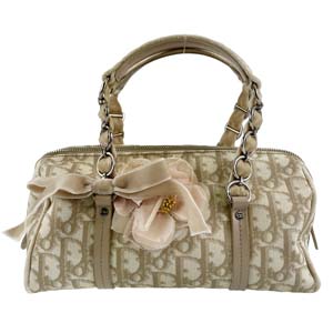 ディオール トロッター PVC レザー ベージュ ハンドバッグ