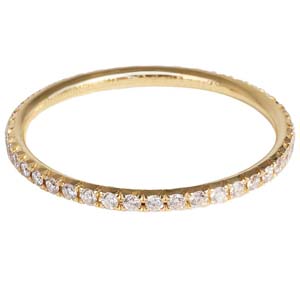 ティファニー メトロ エタニティ K18 イエローゴールド ダイヤモンド リング