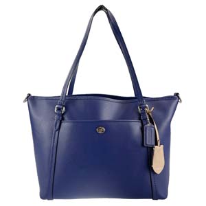 コーチ レザー ネイビー トートバッグ