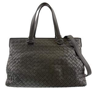 ボッテガ・ヴェネタ イントレチャート ラムスキン ブラック 2WAY トートバッグ