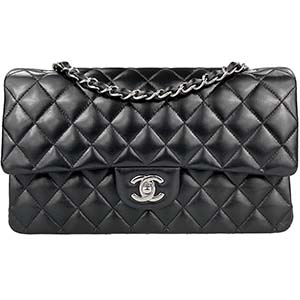 シャネル マトラッセ 25㎝ ラムスキン ブラック ショルダーバッグ