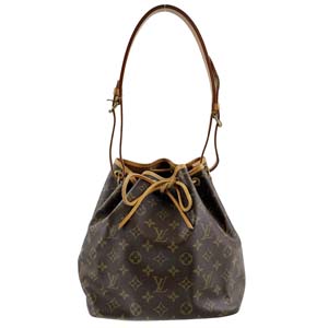 ルイ・ヴィトン モノグラム プチノエ ブラウン ショルダーバッグ