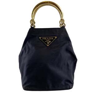 プラダ ナイロン ブラック ハンドバッグ