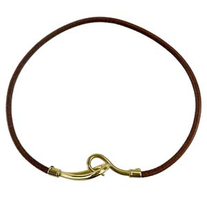 エルメス レザー ジャンボブレス ブラウン チョーカー