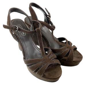 コーチ スエード レザー ブラウン サンダル