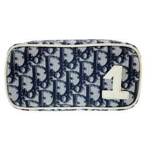 ディオール トロッター PVC レザー ネイビー ポーチ