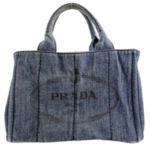 プラダ カナパ デニム ネイビー ハンドバッグ