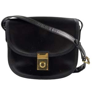 ロエベ レザー ブラック ショルダーバッグ