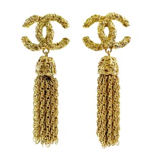 シャネル CCロゴ ゴールドメッキ ゴールド イヤリング