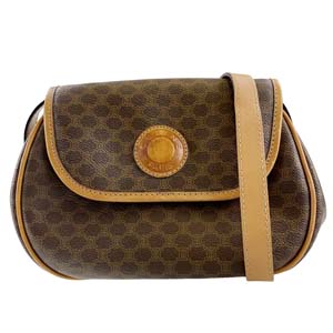 セリーヌ マカダム PVC レザー ブラウン 2WAY ショルダーバッグ