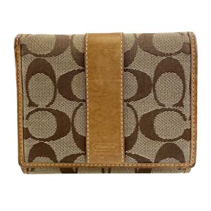 コーチ シグネチャー キャンバス レザー ブラウン 財布