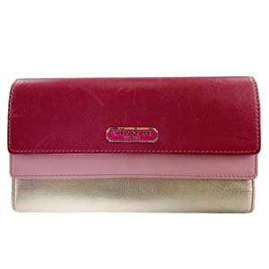 コーチ レザー レッド ピンク ゴールド 財布