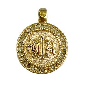 ディオール ゴールドメッキ ラインストーン ゴールド ネックレス トップ