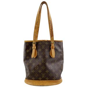 ルイ・ヴィトン モノグラム バケットPM ブラウン ショルダーバッグ