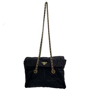 プラダ ナイロン ブラック ショルダーバッグ