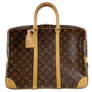 ルイ・ヴィトン モノグラム ポルトドキュマン ヴォワヤージュ ブラウン ビジネスバッグ