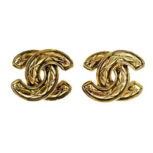 シャネル ゴールドメッキ CCロゴ ゴールド イヤリング