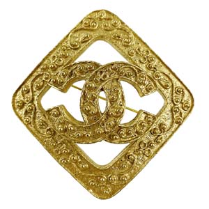 シャネル ゴールドメッキ CCロゴ ゴールド ブローチ