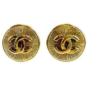 シャネル ゴールドメッキ CCロゴ ゴールド イヤリング