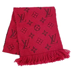 ルイ・ヴィトン エシャルプ ロゴマニア ルビー マフラー