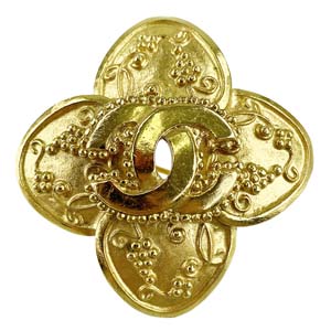 シャネル ゴールドメッキ CCロゴ ゴールド ブローチ