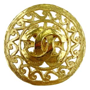 シャネル ゴールドメッキ CCロゴ ゴールド ブローチ