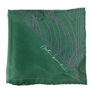 ルイ・ヴィトン シルク グリーン スカーフ