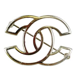 シャネル シルバー CCロゴ シルバー ブローチ
